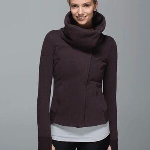Lululemon Scuba Plum Adjustable Cowl Neck Sweater